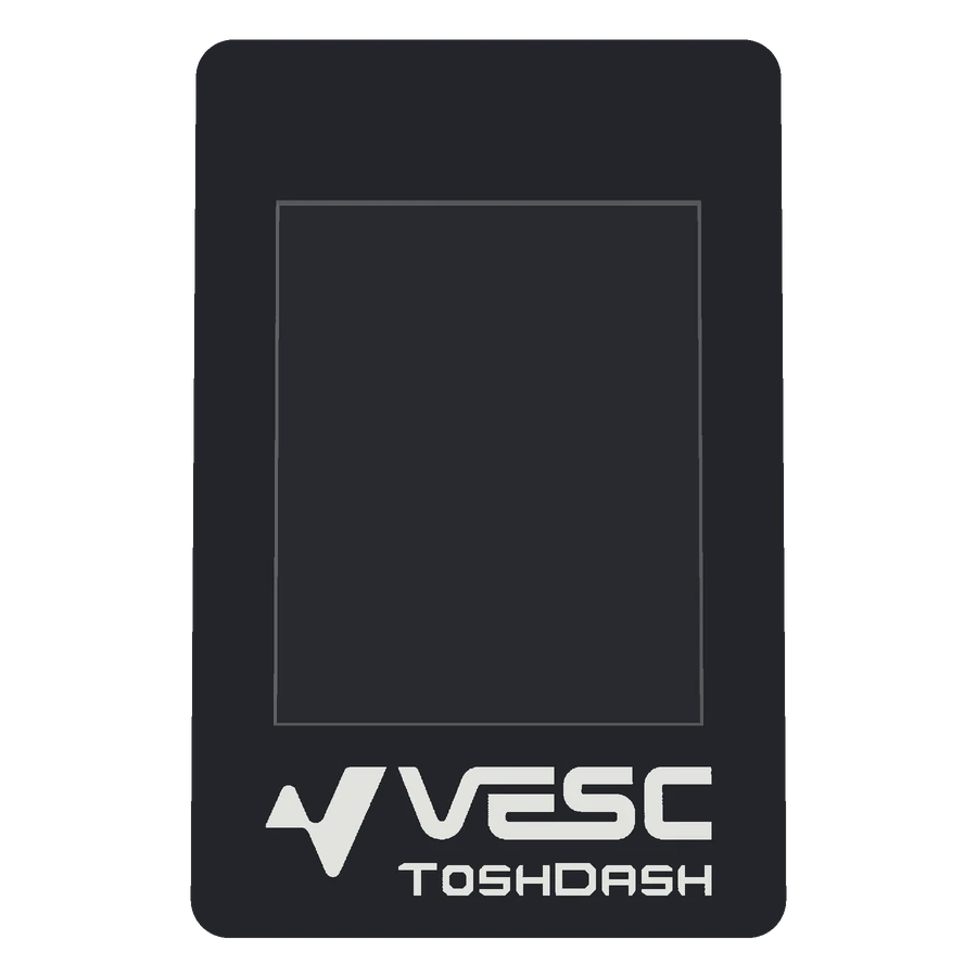 Tosh Dash enclosure from above with display window and white logo